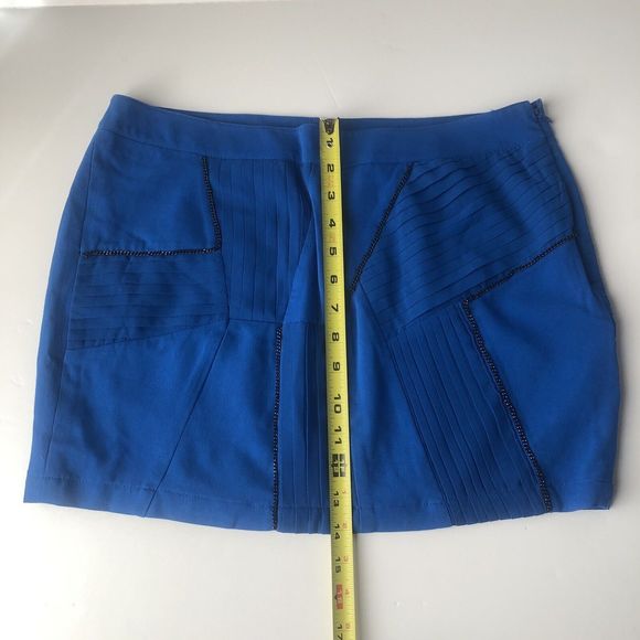 Twelve By Twelve Embellished Mini Skirt Blue Medium - Picture 10 of 12